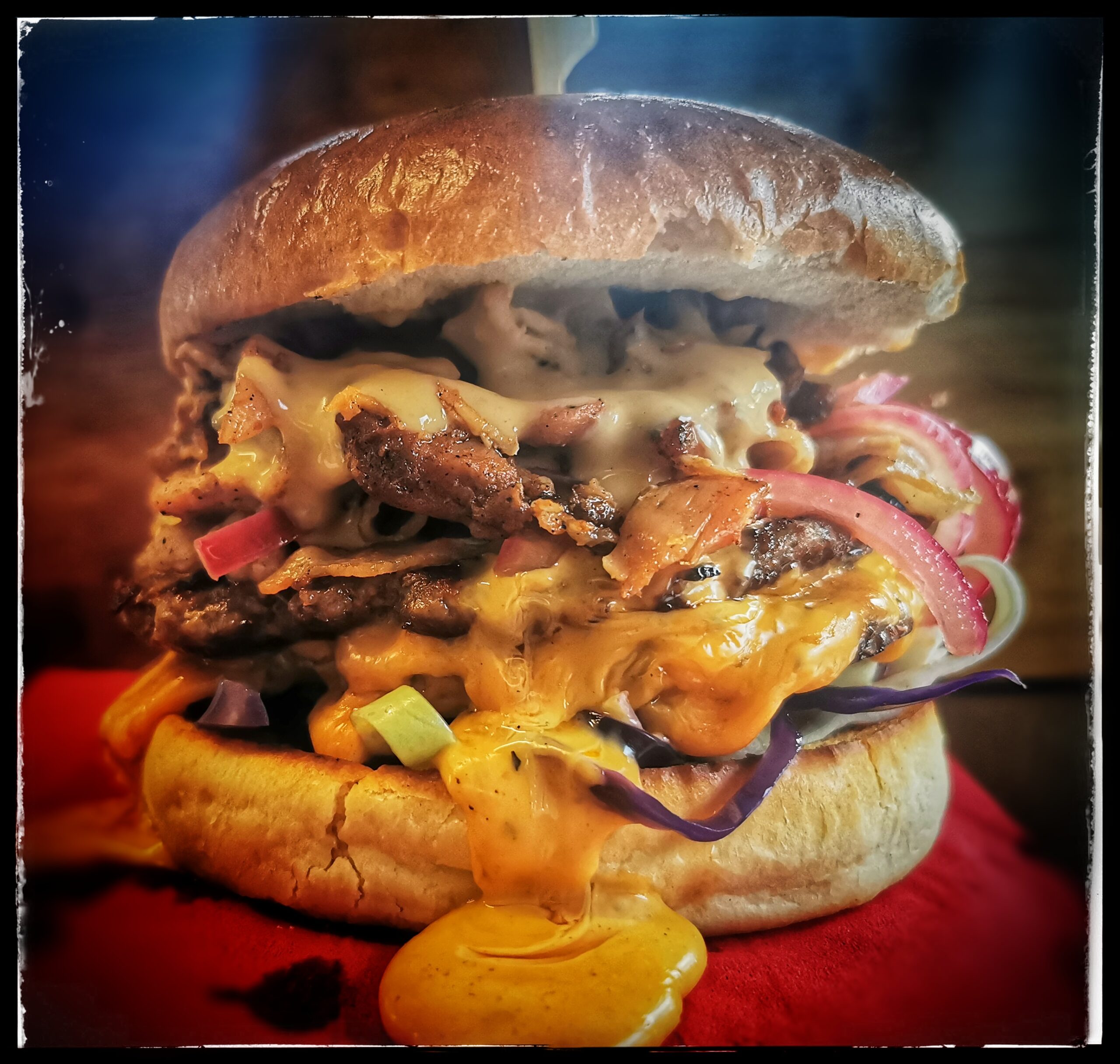 HighBBQburger van de plancha